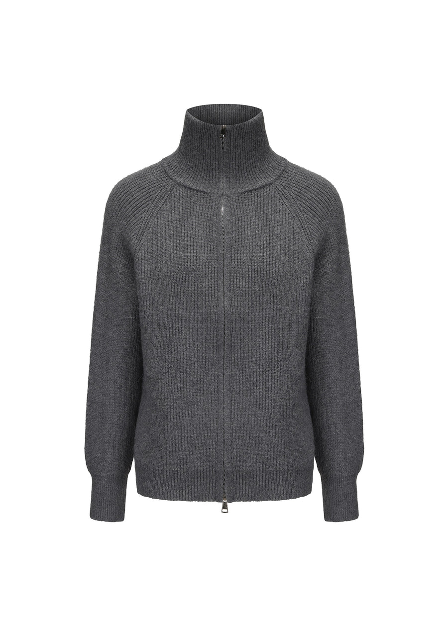 Freja Zip Knit Jumper - Grey