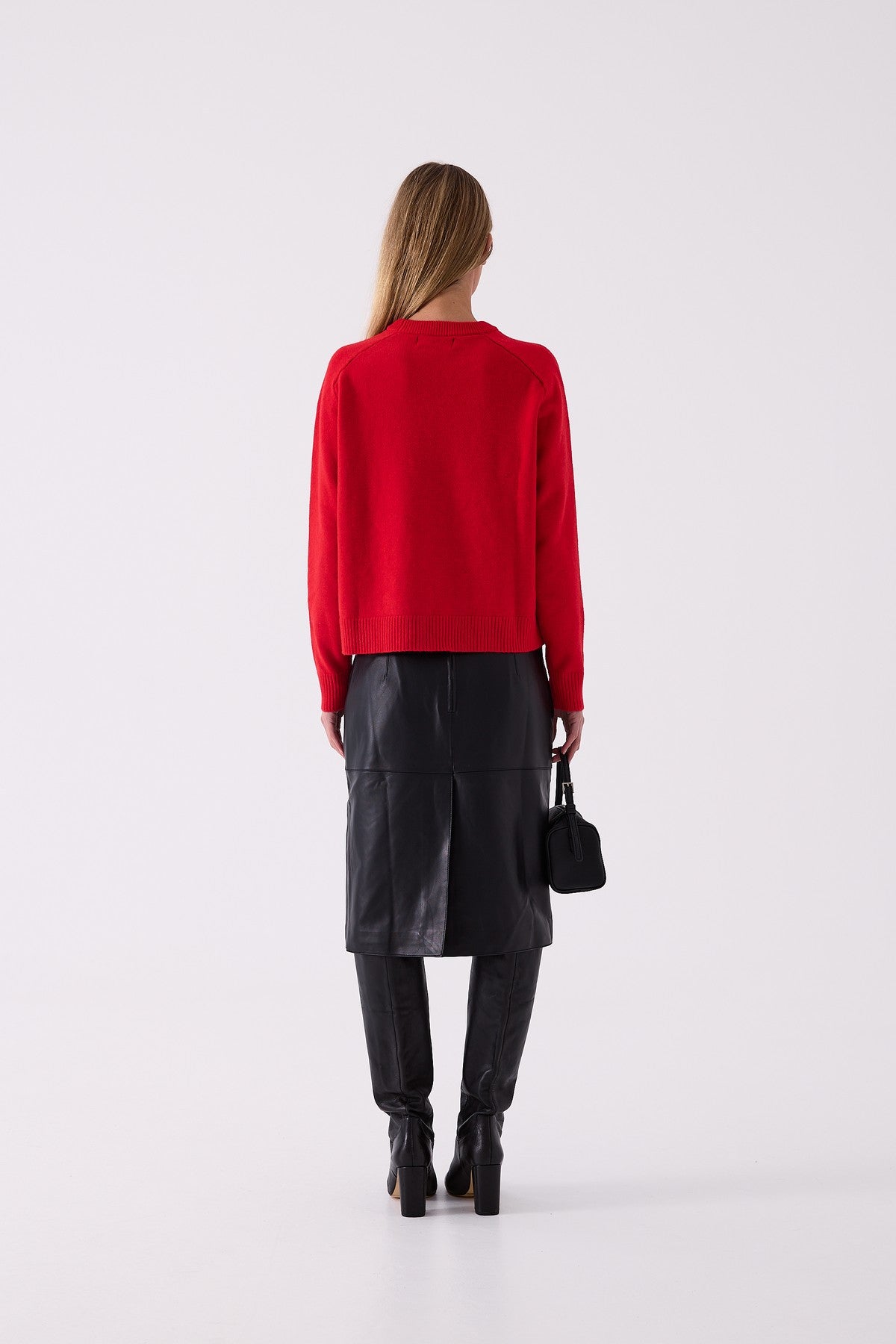 Rosie Knit in Red – back view
